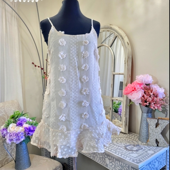 🍒NWT🍒 BOHO BABYDOLL MINI DRESS - Picture 7 of 9